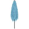 vidaXL Parasol de jardin avec m&acirc;t en acier bleu 300x200x250 cm