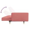 vidaXL Canap&eacute;-lit &agrave; 2 places avec repose-pied Rose Velours