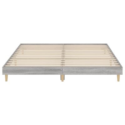 vidaXL Cadre de lit sans matelas sonoma gris 160x200cm bois ingénierie