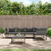 vidaXL Salon de jardin 6 pcs avec coussins anthracite résine tressée