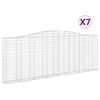 vidaXL Paniers &agrave; gabions arqu&eacute;s 7 pcs 400x30x140/160 cm Fer galvanis&eacute;