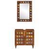 vidaXL Ensemble de mobilier de salle de bain Montage mural 2 pcs Noyer