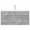 vidaXL Ensemble de meubles de salle de bain 2 pcs gris b&eacute;ton