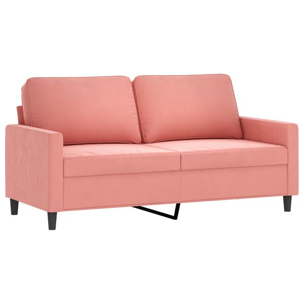 vidaXL Ensemble de canap&eacute;s 3 pcs avec coussins Rose Velours