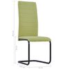 vidaXL Chaises à manger cantilever lot de 4 vert tissu