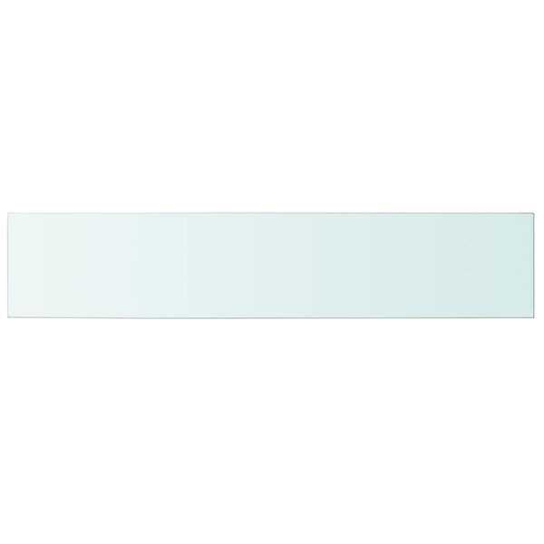 vidaXL Panneaux d'&eacute;tag&egrave;re 2 pcs Verre Transparent 100 x 20 cm