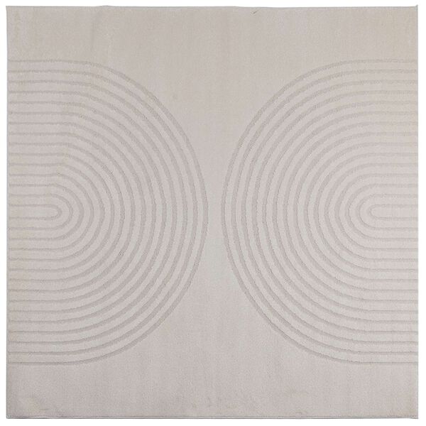 vidaXL Tapis de surface Carr&eacute; Cr&egrave;me 120 x 120 cm