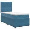 vidaXL Lit boxspring avec matelas Bleu 80 x 200 cm Velours