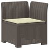 vidaXL Canap&eacute; de jardin 1 place avec coussin look rotin PP Gris clair