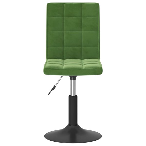 vidaXL Chaises pivotantes &agrave; manger lot de 4 vert fonc&eacute; velours