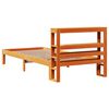 vidaXL Cadre de lit sans matelas cire marron 75x190 cm bois pin massif