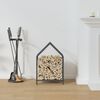 vidaXL Portant de bois chauffage anthracite 40x25x60 cm