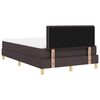 vidaXL Lit &agrave; ressort LED avec matelas Marron fonc&eacute; 120 x 200 cm tissu