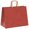 vidaXL Sacs en papier 50 pcs avec poign&eacute;es rouge 32x17x25 cm