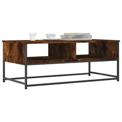 vidaXL Table basse chêne fumé 100x51x40 cm bois d'ingénierie