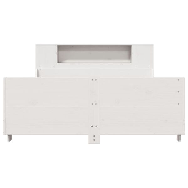 vidaXL Cadre de lit sans matelas blanc 120x200 cm bois de pin massif