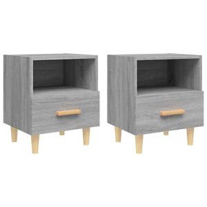 vidaXL Tables de chevet 2 pcs Sonoma gris 40x35x47 cm