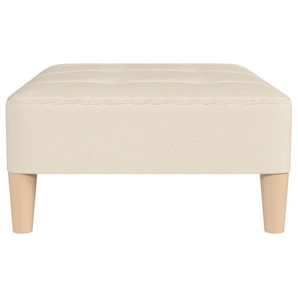 vidaXL Repose-pied Cr&egrave;me 78x56x32 cm Tissu