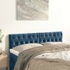 vidaXL T&ecirc;tes de lit 2 pcs Bleu fonc&eacute; 72x7x78/88 cm Velours