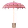 vidaXL Parasol balinais avec base Rose &Oslash; 210-220 cm