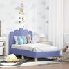 vidaXL Cadre de lit pour tout-petit avec t&ecirc;te de lit Bleu denim tissu