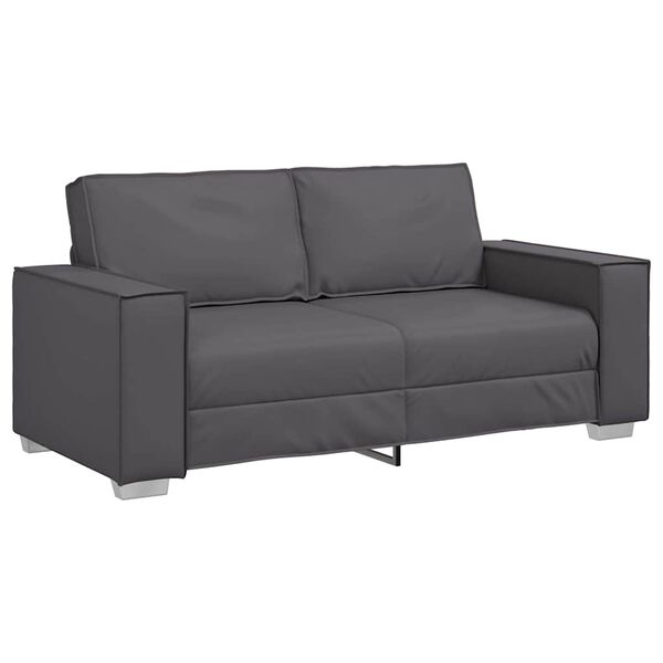 vidaXL Canap&eacute; 140cm Gris tissu