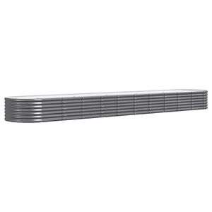 vidaXL Lit sur&eacute;lev&eacute; de jardin Acier galvanis&eacute; Anthracite