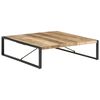 vidaXL Table basse 140x140x40 cm Bois de manguier brut