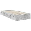 vidaXL Lit de Rangement Gris b&eacute;ton 90 x 200 cm Bois d'ing&eacute;nierie