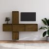 vidaXL Meubles TV 5 pcs Marron miel Bois massif de pin