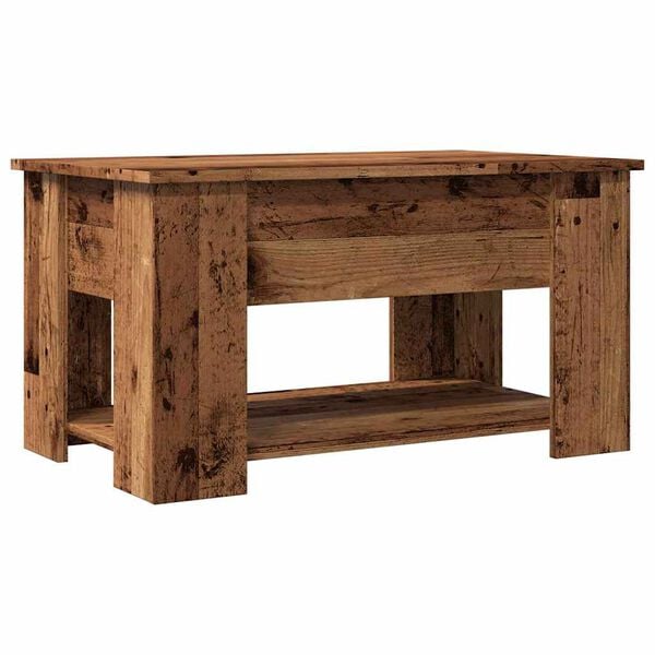 vidaXL Table basse vieux bois 79x49x41 cm bois d'ingénierie