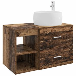 vidaXL Ensemble de mobilier de salle de bain 2 pc Bois ancien