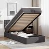 VidaXL Lit ottoman avec matelas gris 100x200 cm similicuir