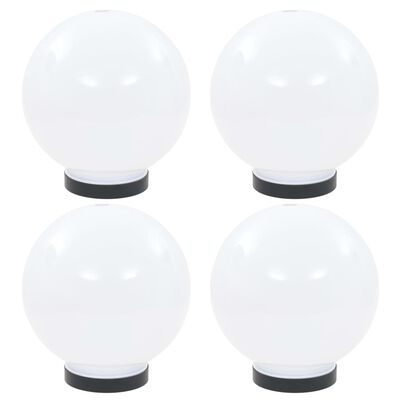 vidaXL Lampes à LED sous forme de boule 4 pcs Sphérique 20 cm PMMA
