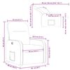 vidaXL Fauteuil inclinable &eacute;lectrique Marron Tissu