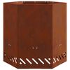 vidaXL Foyer sans fum&eacute;e Marron 48 x 48 x 51 cm Acier patin&eacute;