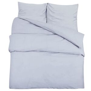 vidaXL Ensemble de housse de couette Gris 140x200 cm Microfibre l&eacute;g&egrave;re