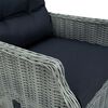 vidaXL Ensemble &agrave; manger de jardin 7 pcs Gris clair