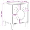 vidaXL Maison pour chat Ch&ecirc;ne artisan 42,5 x 40 x 53 cm