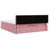vidaXL Lit ottoman avec matelas et LED Rose 180x200 cm velours