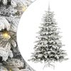 vidaXL Sapin de No&euml;l Artificiel &agrave; Branches Articul&eacute;es Blanc 180 cm