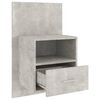 vidaXL Tables de chevet murales 2 pcs Gris b&eacute;ton