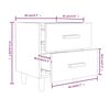 vidaXL Tables de chevet 2 pcs Gris b&eacute;ton 40x35x47,5 cm