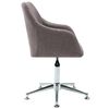 vidaXL Chaises pivotantes &agrave; manger lot de 2 taupe tissu