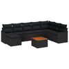vidaXL Ensemble de canap&eacute; de jardin 9 pc Noir polyrotin