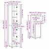 vidaXL Ensemble de mobilier de salle de bain 4 pcs Ch&ecirc;ne Sonoma
