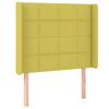 vidaXL Sommier &agrave; lattes de lit matelas et LED Vert 90x200 cm Tissu
