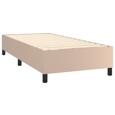 vidaXL Sommier à lattes de lit avec matelas Cappuccino 80x200 cm