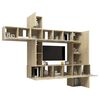 vidaXL Ensemble de meubles TV 10 pcs Ch&ecirc;ne sonoma Bois d'ing&eacute;nierie