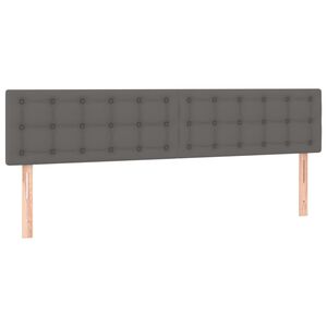 vidaXL T&ecirc;tes de lit Gris 160x5x78/88 cm Similicuir